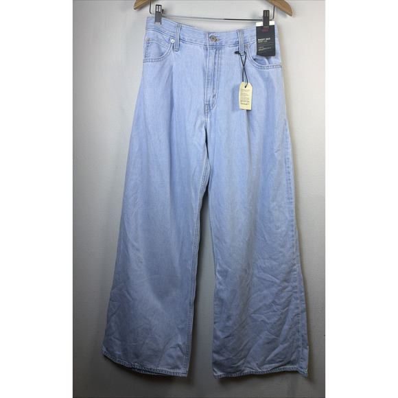 LEVI'S PREMIUM Light Mid Rise BAGGY DAD WIDE LEG Pleated Jeans Size 27 * 32 NWT - Picture 1 of 14